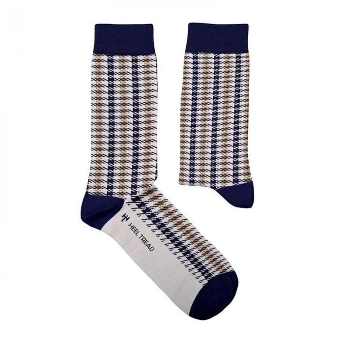 Socken im Design "Pepita" - Blau